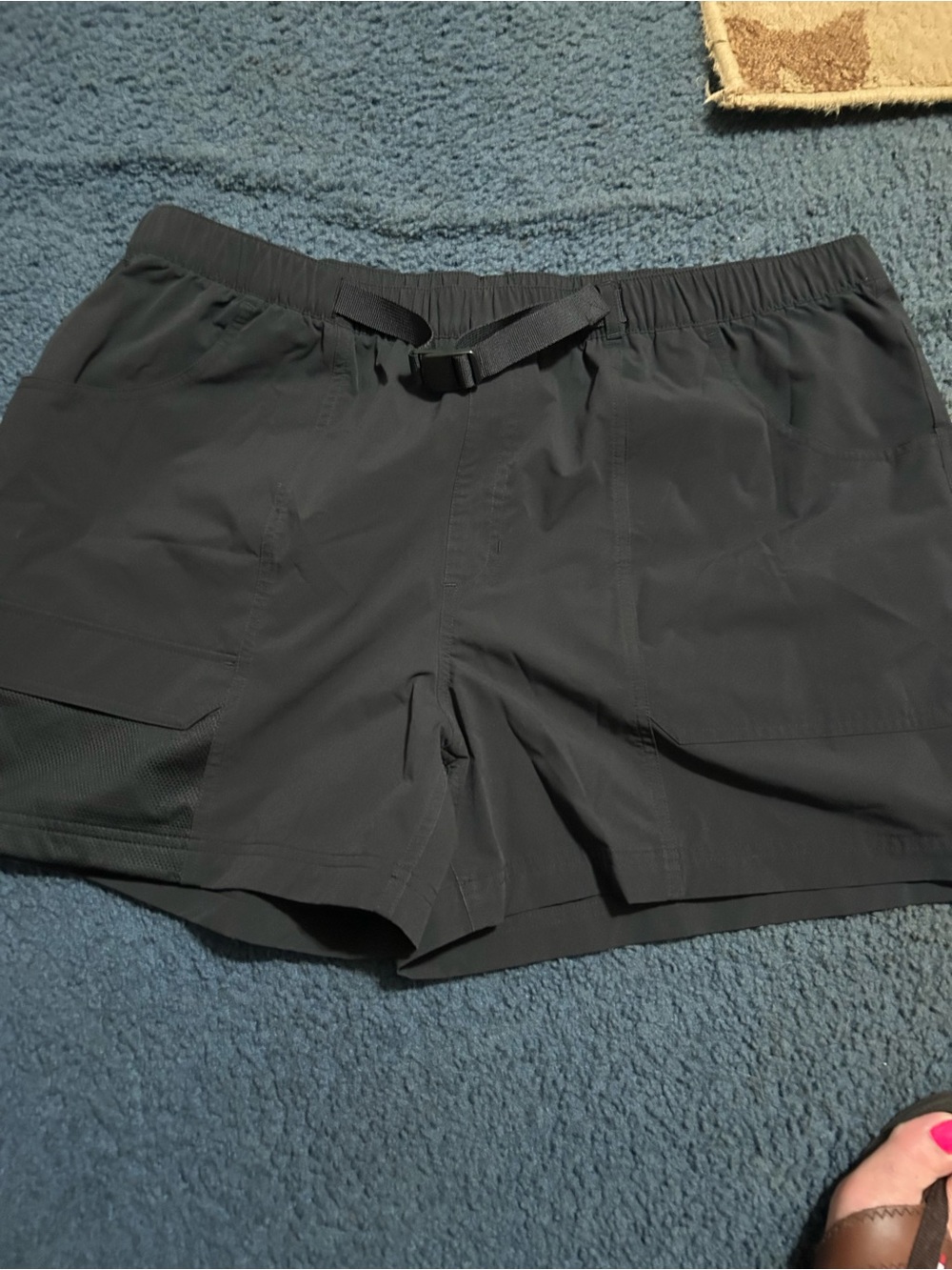 Avia Black Athletic Performance Shorts with Utility Pocket